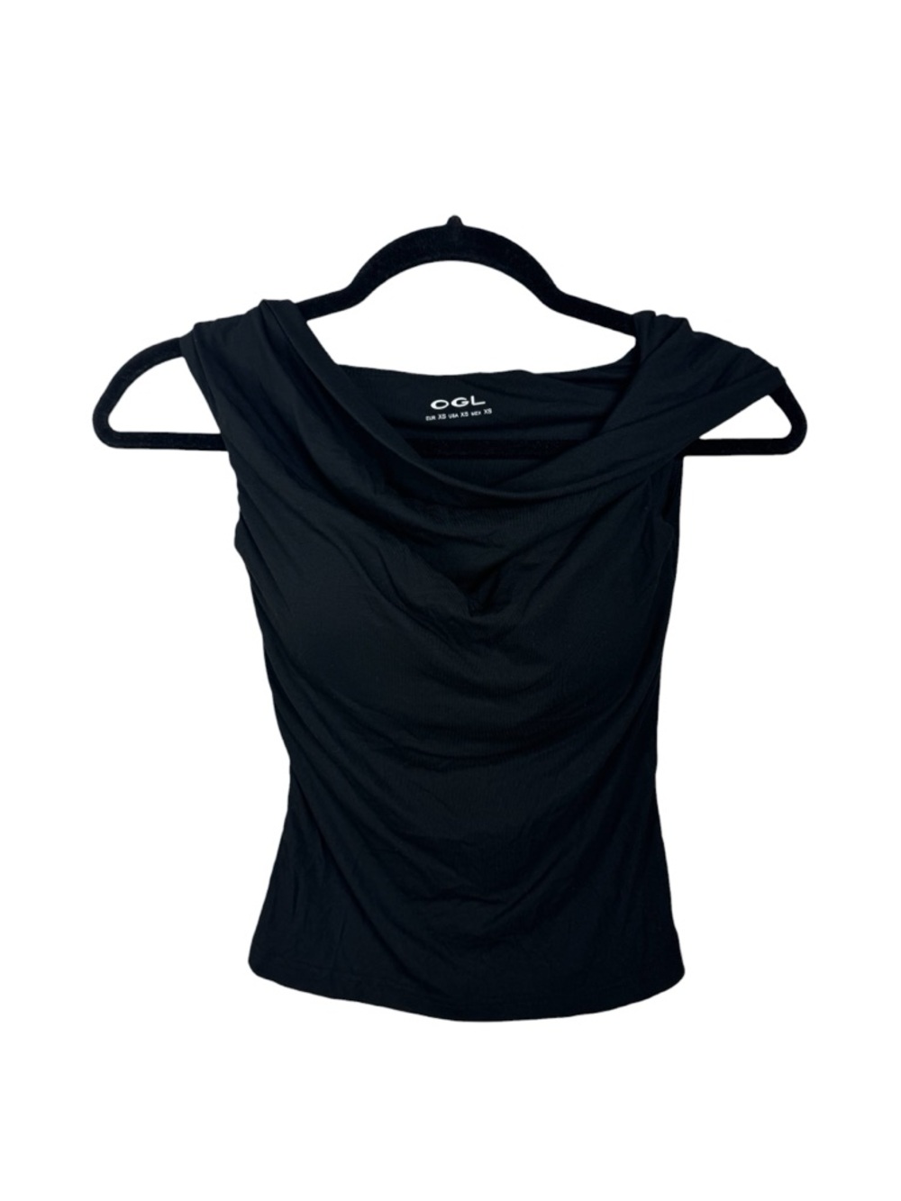 OGL Black SkinKiss Multi-Wear Cowl Neck Cooling Summer Tee